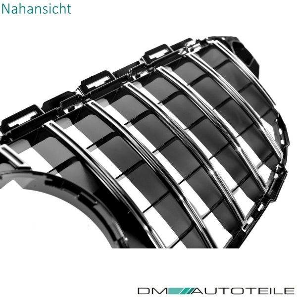 Kühlergrill Grill Schwarz Chrom passt für Mercedes S205 W205 14-18 auf Sport Panamericana GT