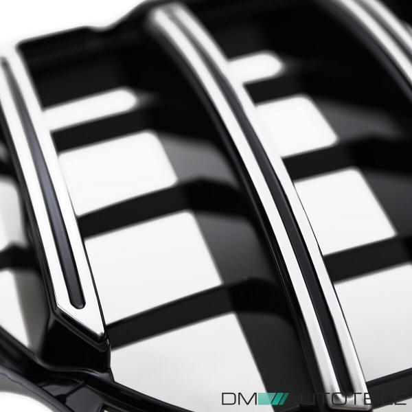 Kühlergrill Grill Schwarz Chrom passt für Mercedes S205 W205 14-18 auf Sport Panamericana GT