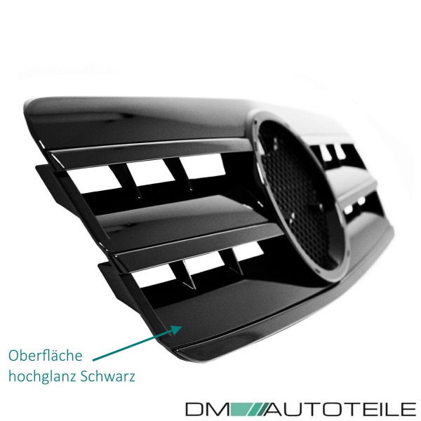 Mercedes CLK W208 C208 A208 Gitter Grill Kühlergrill Schwarz glänzend 1997-2003