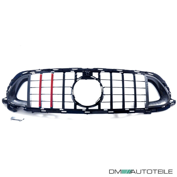 Kühlergrill Schwarz Carbon Glanz passend für Mercedes E Klasse W213 S213 Facelift Mopf ab 2020 auf Evo Sport Panamericana GT