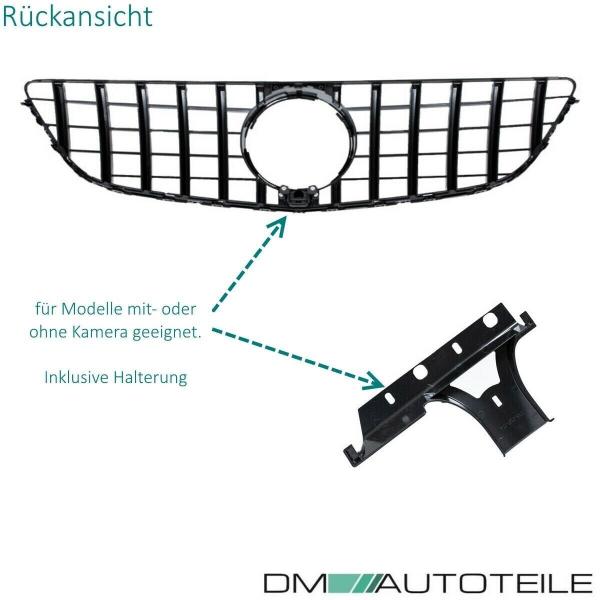 Kühlergrill Chrom Schwarz passend für Mercedes E-Klasse Coupe C207 A207 Mopf 13-17 auf Sport-Panamericana