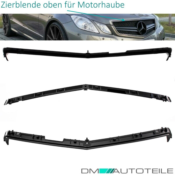 Kühlergrill Komplett Schwarz passt für Mercedes E-Klasse Coupe Cabrio W207 nicht für AMG E63 ab Bj 09-13