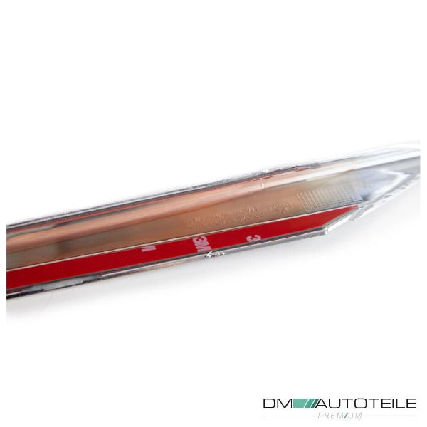 4tlg Spoiler Set Finnen Chrom passt für Mercedes E Klasse W213 S213 AMG Stoßstange ab 2016