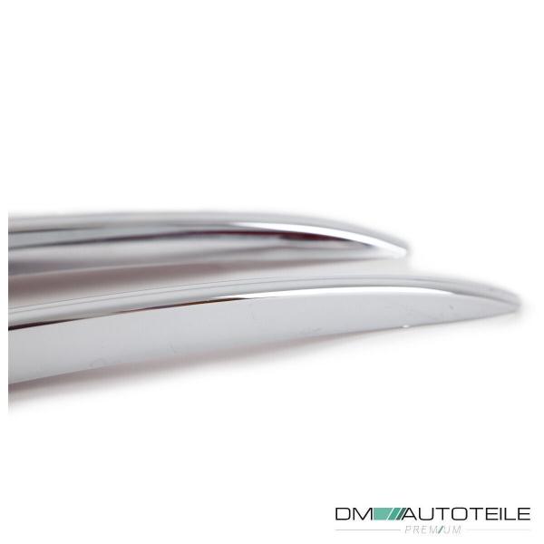 4tlg Spoiler Set Finnen Chrom passt für Mercedes E Klasse W213 S213 AMG Stoßstange ab 2016