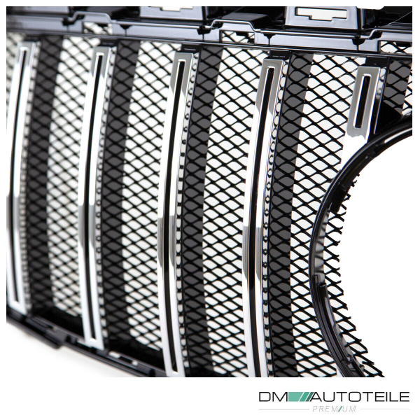 Kühlergrill Grill Schwarz Chrom+ Race Gitter passt für Mercedes S205 W205 14-18 auf Sport Panamericana GT