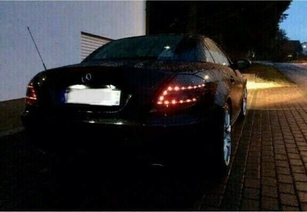 LED Upgrade Design Rückleuchten für Mercedes Benz SLK R171 04-11 schwarz/rauch mit LED Nebelschlußlicht