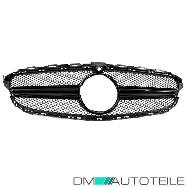 Kühlergrill Schwarz Glanz + Kamera passt für Mercedes W205 S205 14-18 kein AMG