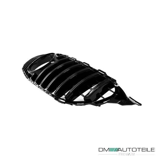 Kühlergrill Grill Schwarz Glanz mit Kamera passt für Mercedes C-Klasse W205 S205 2014-2018 auf Sport-Panamericana GT