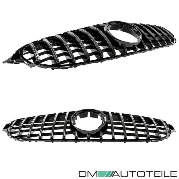 Kühlergrill Schwarz Glanz passt für Mercedes C-Klasse W205 S205 Mopf ab 2018 auf Sport-Panamericana