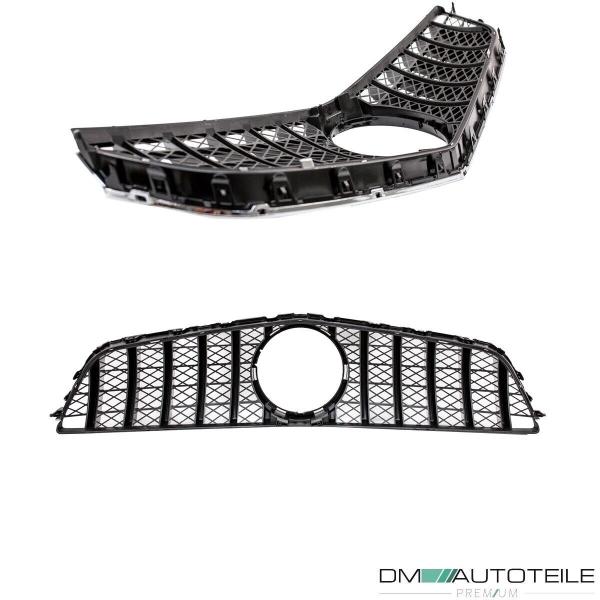 Kühlergrill Schwarz Glanz passt für Mercedes E-Klasse Coupe Cabrio W207 ab Bj 09-13 auf Sport-Panamericana GT