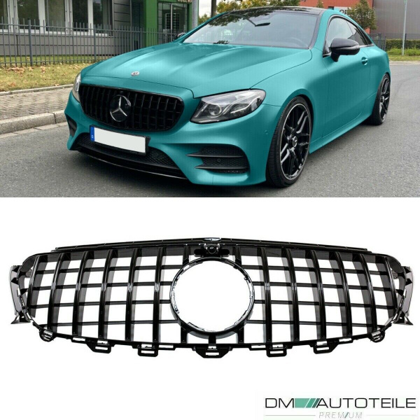 Sport Kühlergrill Schwarz passt für Mercedes E Klasse W213 S213 C238 A238 + Kamera auf Panamericana GT