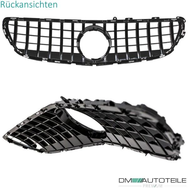 Kühlergrill Schwarz glanz passt für Mercedes W218 CLS Mopf Bj 2014-2018 ohne Kamera auf Sport-Panamericana GT