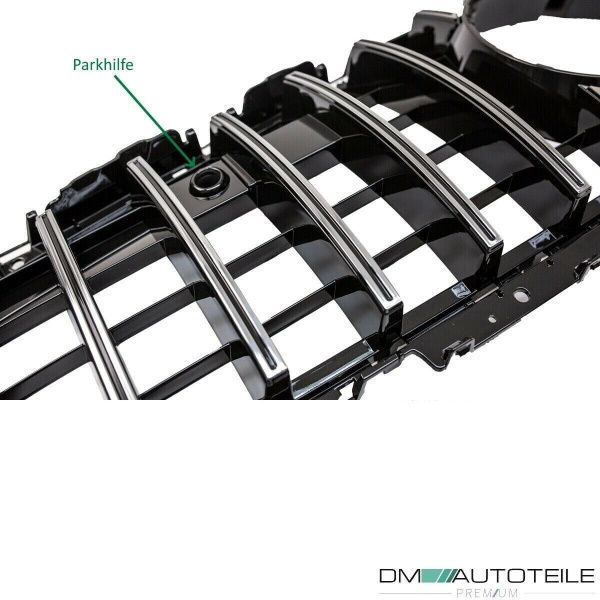Kühlergrill Chrom passt für Mercedes C257 CLS Bj ab 2018 auch Kamera auf Sport-Panamericana GT