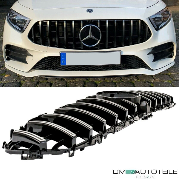 Kühlergrill Chrom passt für Mercedes C257 CLS Bj ab 2018 auch Kamera auf Sport-Panamericana GT