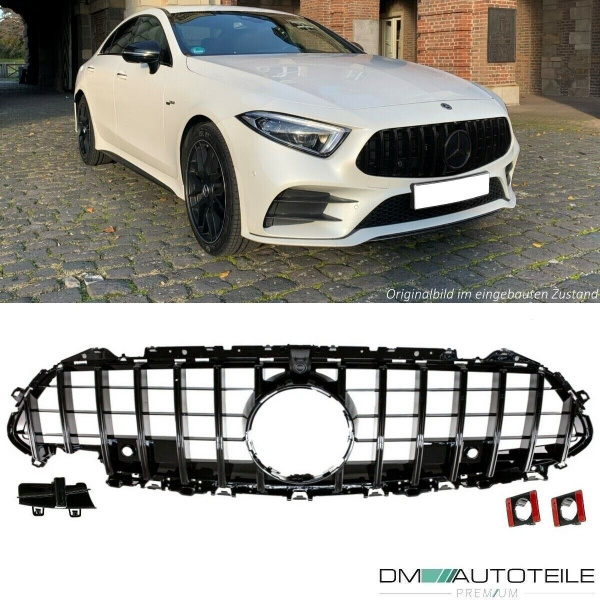 Kühlergrill Schwarz passt für Mercedes CLS C257 auch Kamera + PDC ab 2018 auf Sport-Panamericana GT