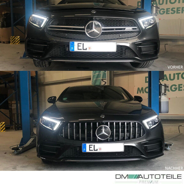 Kühlergrill Chrom passt für Mercedes CLS C257 auch Kamera auf Sport-Panamericana GT
