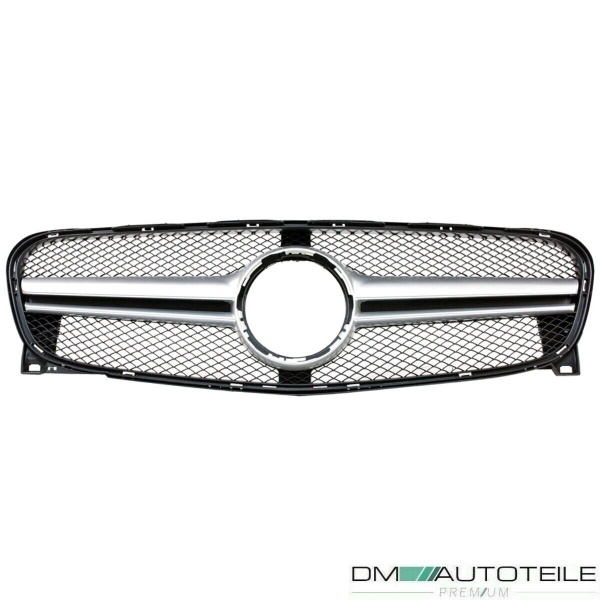 Sport Kühlergrill Silber Alu Matt passt für Mercedes GLA X156 ab 13-16 nicht AMG