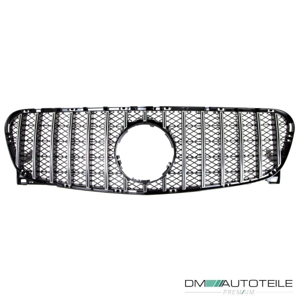 Kühlergrill Chrom Schwarz passt für Mercedes GLA X156 13-16 auf Sport-Panamericana GT