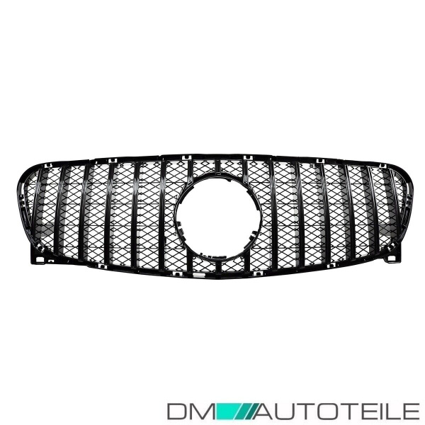 Kühlergrill Schwarz Glanz passt für Mercedes GLA X156 Bj 14-16 auf Sport-Panamericana GT