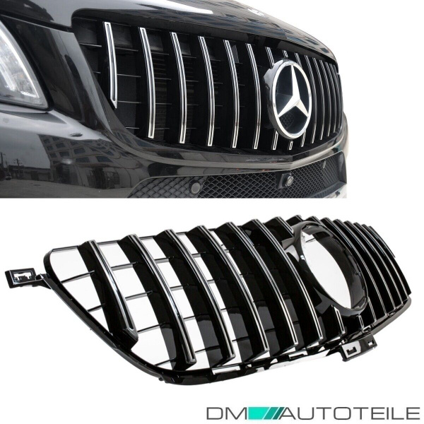 Kühlergrill Schwarz Chrom passt für Mercedes ML-Klasse W166 Bj 11-14 auf Facelift Sport-Panamericana GT