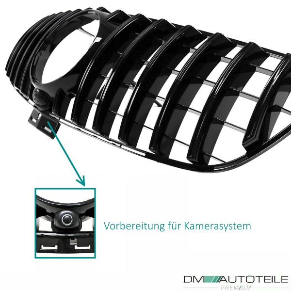 Kühlergrill Schwarz passt für Mercedes W166 GLE ab 2015-2018 auf Sport-Panamericana GT