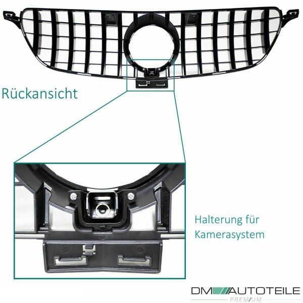 Kühlergrill Schwarz passt für Mercedes W166 GLE ab 2015-2018 auf Sport-Panamericana GT
