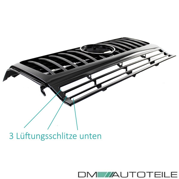 Kühlergrill Schwarz glanz passt für Mercedes G-Klasse W463 Bj 1990-2018 auf Sport-Panamericana GT