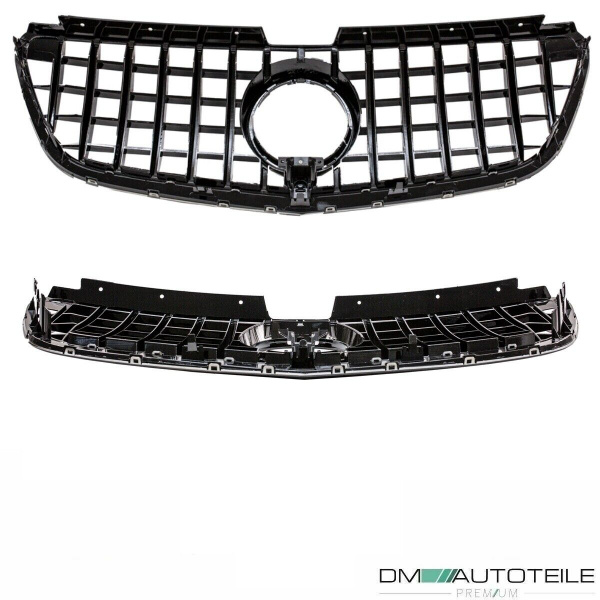Kühlergrill Schwarz glanz für Mercedes Vito W447 + Kamera 14-19