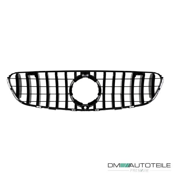 Kühlergrill schwarz glanz für Kamera passend für Mercedes GLC X253 Bj ab 2015