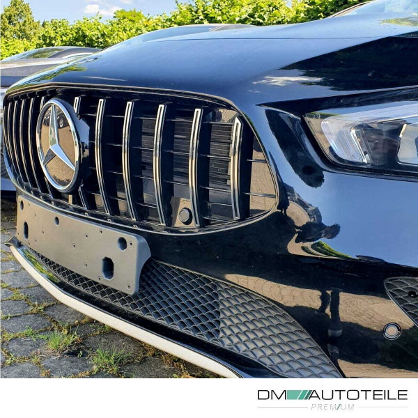 Kühlergrill Schwarz Chrom passt für Mercedes CLA W118 ab 2019 für PDC ohne Kamera