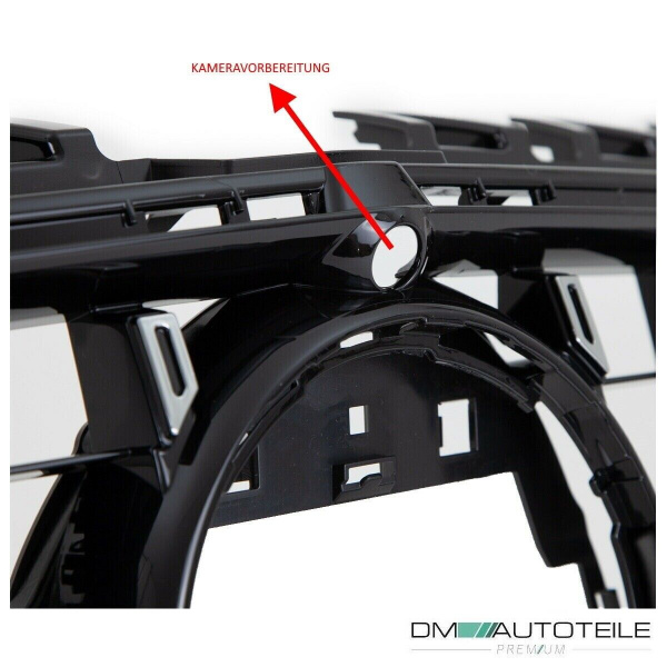 Kühlergrill Schwarz Chrom passt für Mercedes CLA W118 ab 2019 für PDC + Kamera
