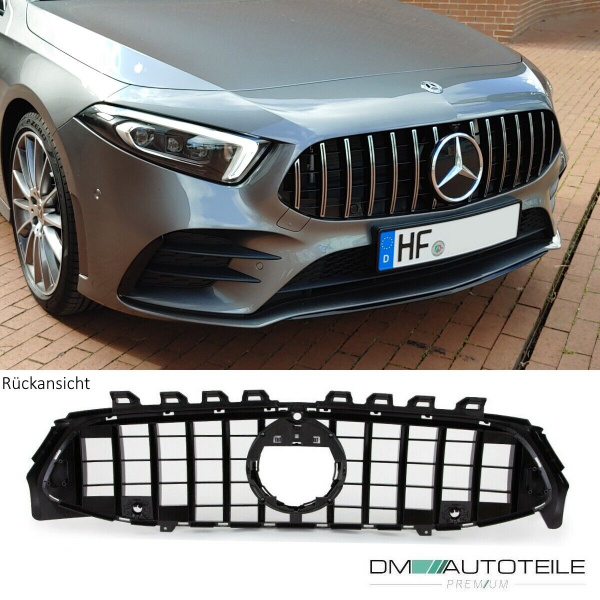 Kühlergrill Schwarz Chrom passt für Mercedes CLA W118 ab 2019 für PDC + Kamera