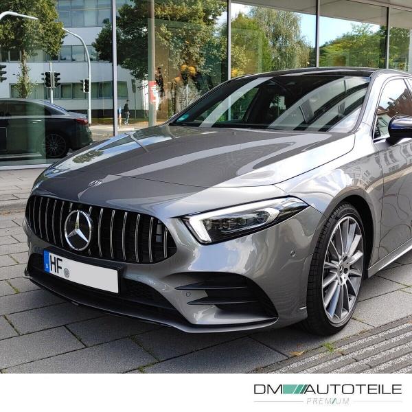 Kühlergrill Schwarz Chrom passt für Mercedes CLA W118 ab 2019 für PDC + Kamera