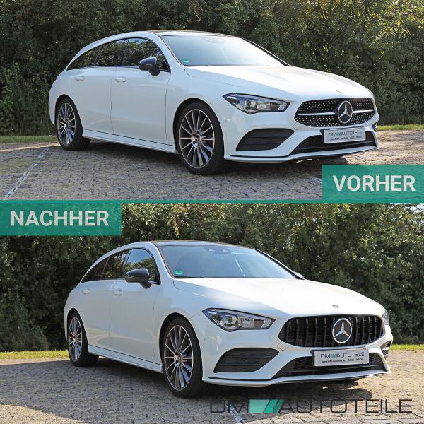 Kühlergrill Schwarz glanz passt für Mercedes CLA W118 ab 2019 für PDC & Kamera