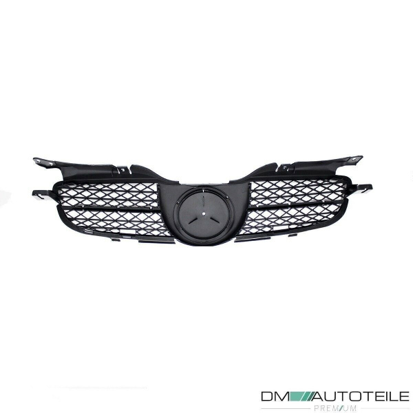 Kühlergrill Wabendesign Glanz Schwarz + Chromleiste passend für Mercedes SLK R170 98-04 im R171 Design