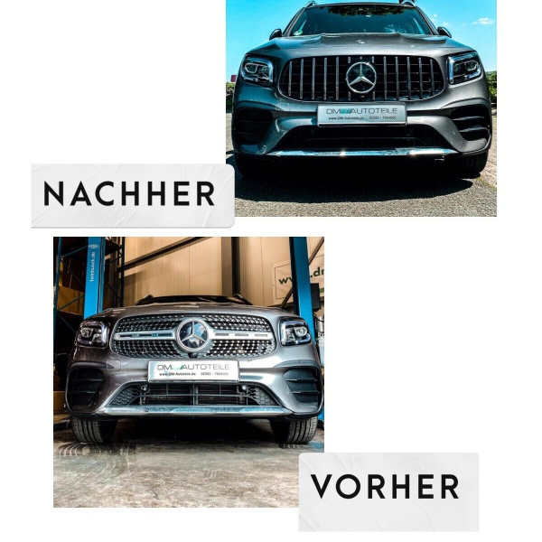 Kühlergrill Chrom passt für Mercedes GLB-Klasse X247 ab 2019 mit AMG Line