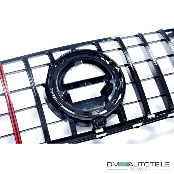 Kühlergrill Schwarz Rot + Carbon passt für Mercedes GLC X253 ab 2019
