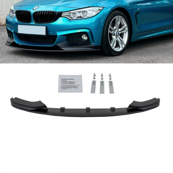 Performance Schwarz Matt Front Spoiler Lippe passt für BMW 4er F32 F33 F36 mit M-Paket