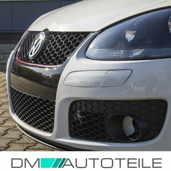 Frontgrill Kühlergrill Wabengrill hochglanz mit Leiste Rot passt für VW Golf 5 ab 2003-2008