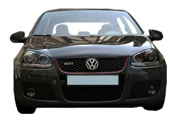 Frontgrill Kühlergrill Wabengrill hochglanz mit Leiste Rot passt für VW Golf 5 ab 2003-2008