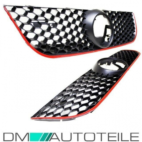 Kühlergrill Frontgrill Grill Gitter Wabengrill passt für VW Polo 9N3 GTI 05-09