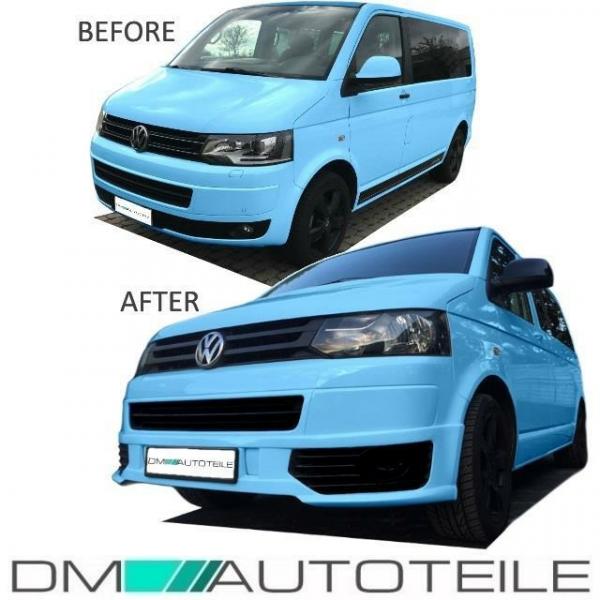 Spoilerlippe Lippe Stoßstange + Gitter passt für VW T5 Facelift 09-15 SPORTLINE