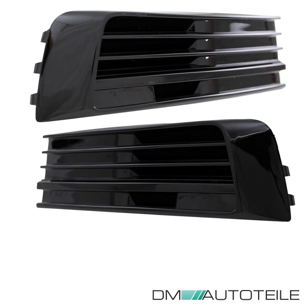 Set Kühlergrill clean+ Gitter Stoßstange unten Hochglanz Schwarz passt für VW T6 alle Modelle 2015-2019 auch Sportline