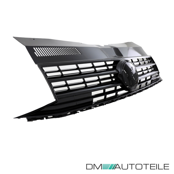 Set Kühlergrill für Emblem+ Gitter Stoßstange unten Hochglanz Schwarz passt für VW T6 alle Modelle 2015-2019 auch Sportline