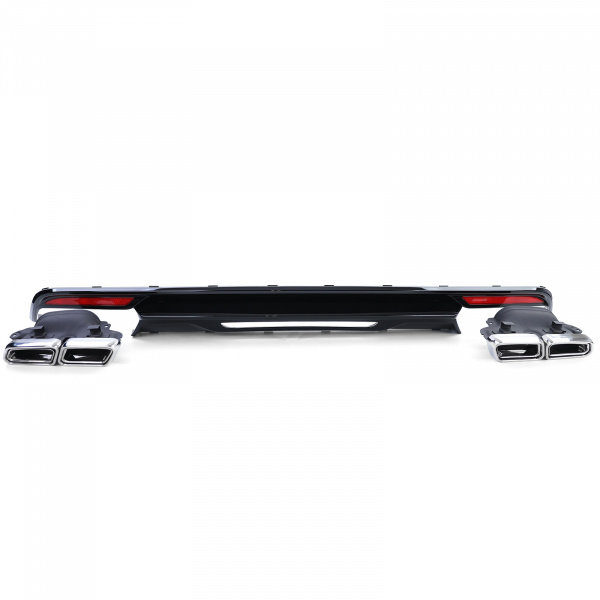 Upgrade Design Heck Diffusor für Mercedes-Benz S-Klasse W222 13-17 Hochglanz schwarz