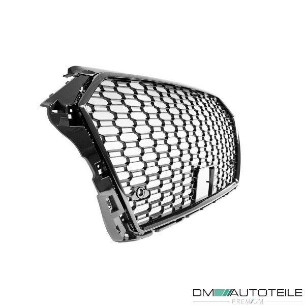 Kühlergrill Wabengrill PDC Schwarz Glanz passt für Audi A3 8V Facelift nicht RS3 ab 2016