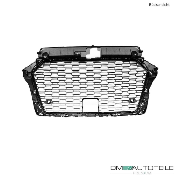 Kühlergrill Wabengrill PDC Schwarz Glanz passt für Audi A3 8V Facelift nicht RS3 ab 2016