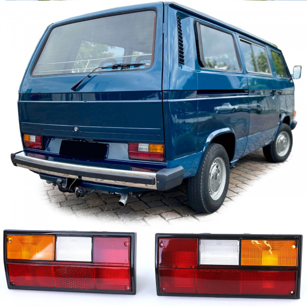 Klassik Design Rückleuchten für VW T3 79-92 rot/weiß/orange