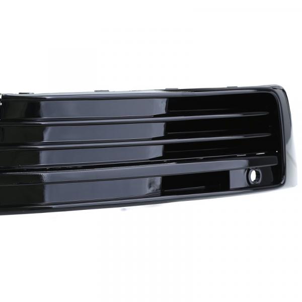 Upgrade Design Frontgrill / Frontverblendung / Nebelscheinwerfer Blenden passend für VW T6 15-19 Hochglanz schwarz
