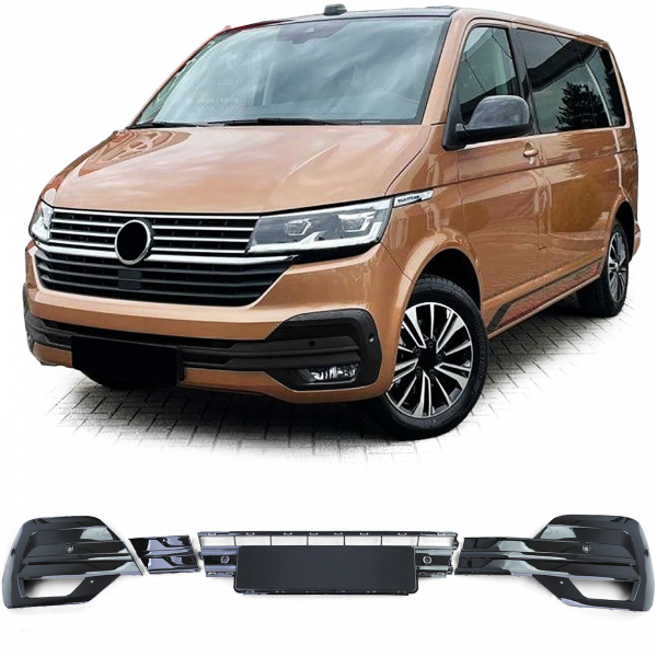 Frontverblendung / Nebelscheinwerfer Blenden für VW T6.1 ab 2019 Hochglanz schwarz